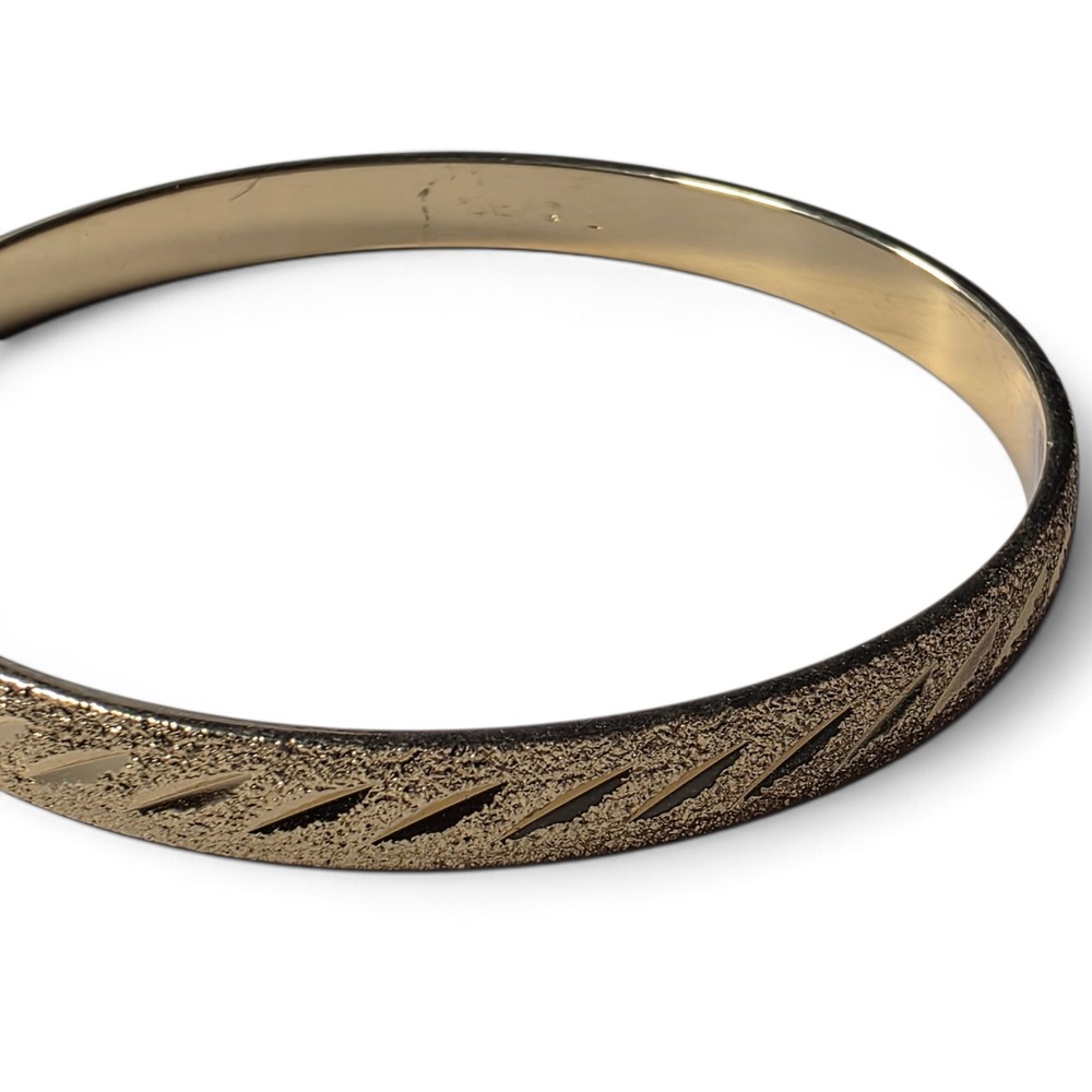 Vintage Monet Bangle Bracelet Gold Tone Textured Stardust Boho Chic  Indie Retro